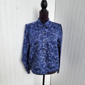 Christopher & Banks Blue Floral Lightweight Shirt Jacket
